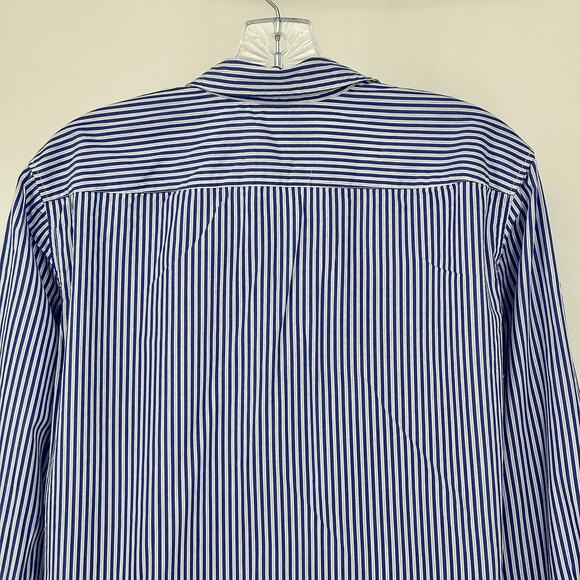 J. Crew Garcon Classic Womens Striped Shirt 4 Blue White Long Sleeve Button Up - Picture 6 of 11